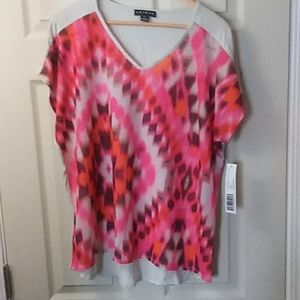 Tribal v neck top